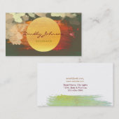 Moderne Wasserfarbe Abstrakt Elegant Gelb Visitenkarte (Vorne/Hinten)