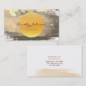 Moderne Wasserfarbe Abstrakt Elegant Schwarz Gelb Visitenkarte (Vorne/Hinten)