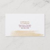 Moderne Wasserfarbe Abstrakt Elegant Schwarz Gelb Visitenkarte (Rückseite)