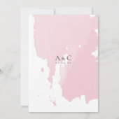 Moderne Wasserfarbe Abstrakte Hochzeitseinladung Einladung (Rückseite)