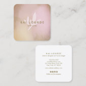 Moderne Wasserfarbe Abstrakte Leaf-Pflanze Quadratische Visitenkarte (Vorne/Hinten)