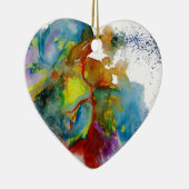 Moderne Wasserfarbe-anatomisches Herz Keramikornament (Rechts)