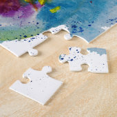 Moderne Wasserfarbe-anatomisches Herz Puzzle (Seite)