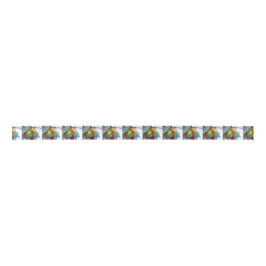 Moderne Wasserfarbe-anatomisches Herz Satinband (Vorderseite)