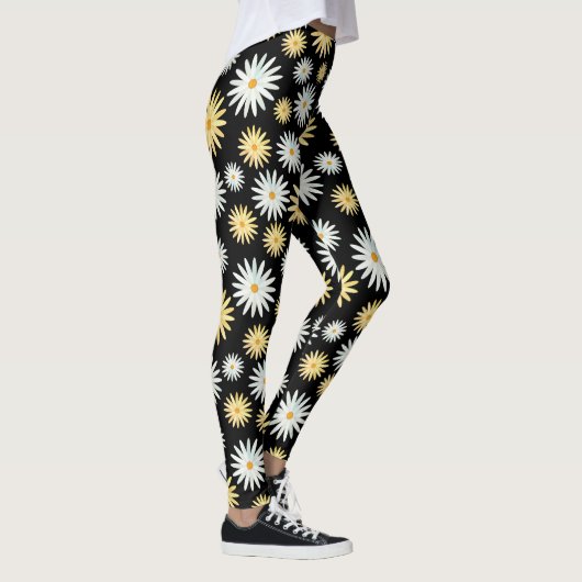 Moderne Wasserfarbe April Muster Leggings (Rechts)