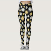 Moderne Wasserfarbe April Muster Leggings (Vorderseite)