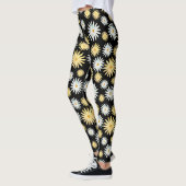 Moderne Wasserfarbe April Muster Leggings (Links)