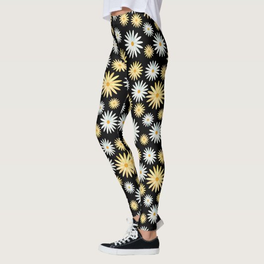 Moderne Wasserfarbe April Muster Leggings (Links)