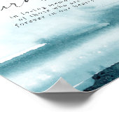 Moderne Wasserfarbe | Aquamarin Dieses Kerzenleuch Poster (Ecke)