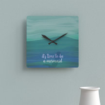 Moderne Wasserfarbe Aquamarin Mermaid Silhouette k