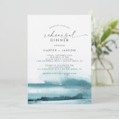 Moderne Wasserfarbe | AQUAMARINE PROBE Einladung (Stehend Vorderseite)