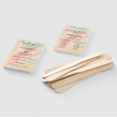 Moderne Wasserfarbe | Aquamarines Hochzeitsprogram Fächer (Non-assembled)