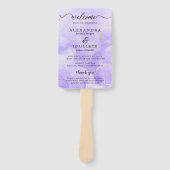 Moderne Wasserfarbe | Aquamarines Hochzeitsprogram Fächer (Vorderseite)