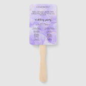 Moderne Wasserfarbe | Aquamarines Hochzeitsprogram Fächer (Rückseite)