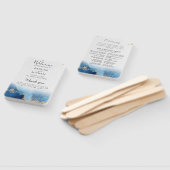 Moderne Wasserfarbe | Aquamarines Hochzeitsprogram Fächer (Non-assembled)