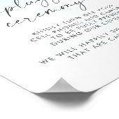 Moderne Wasserfarbe | Aquamarines, nicht eingestec Poster (Ecke)