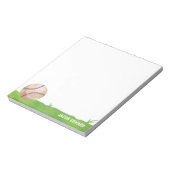 Moderne Wasserfarbe Baseball Sport Grass Spaß Kind Notizblock (Rotiert)