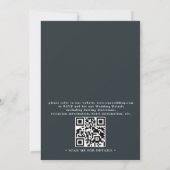 Moderne Wasserfarbe Bergwald QR-Code Hochzeit Einladung (Rückseite)