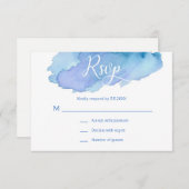 Moderne Wasserfarbe Blau Aquamarin Türkis UAWG Wed RSVP Karte (Vorne/Hinten)