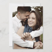 Moderne Wasserfarbe | Blaues Foto Save the Date (Rückseite)