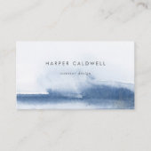 Moderne Wasserfarbe | Blue Business Card Visitenkarte (Vorderseite)