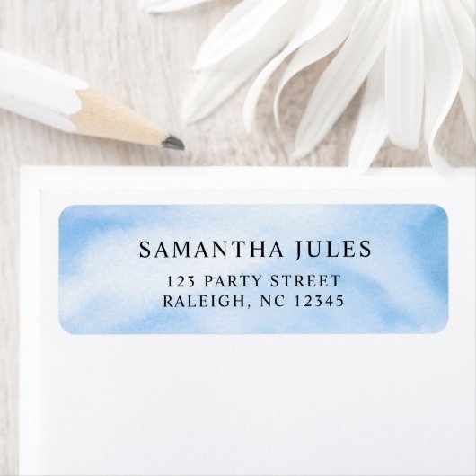 Moderne Wasserfarbe Blue Cloud Nine Baby Dusche (Insitu)