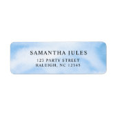 Moderne Wasserfarbe Blue Cloud Nine Baby Dusche (Vorne)