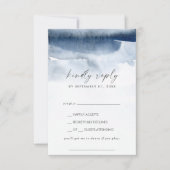 Moderne Wasserfarbe | Blue Song Request RSVP Card Karte (Vorderseite)