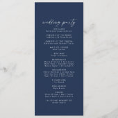 Moderne Wasserfarbe | Blue Wedding Program Programm (Rückseite)