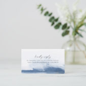 Moderne Wasserfarbe | Blue Wedding Website UAWG Begleitkarte (Stehend Vorderseite)