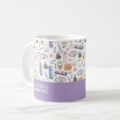 Moderne Wasserfarbe Boho Zen Yoga Ästhetik Muster Kaffeetasse (Vorderseite Links)