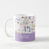 Moderne Wasserfarbe Boho Zen Yoga Ästhetik Muster Kaffeetasse (Links)