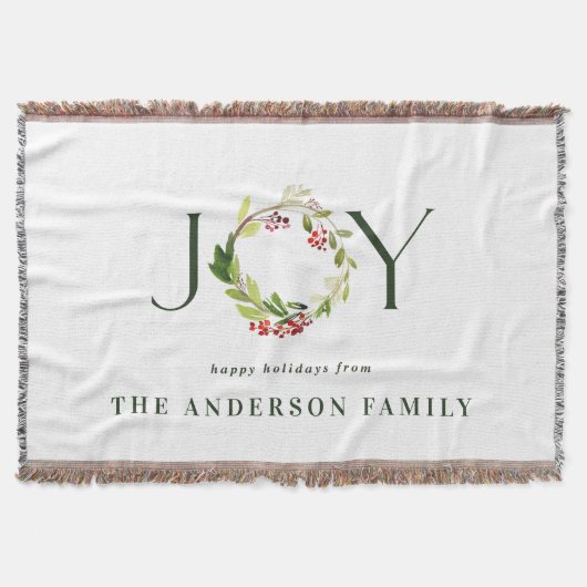 Moderne Wasserfarbe botanische Freude elegant Decke (Vorderseite)