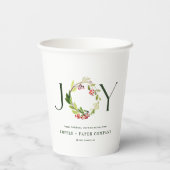 Moderne Wasserfarbe botanische Freude Firmenurlaub Pappbecher (Rückseite)