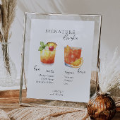 Moderne Wasserfarbe | Bräunungsgetränk Poster