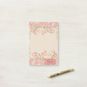 Moderne Wasserfarbe bunte Blumen & personalisieren Post-it Klebezettel (Auf Schreibtisch)
