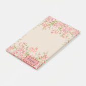 Moderne Wasserfarbe bunte Blumen & personalisieren Post-it Klebezettel (angewinkelt)