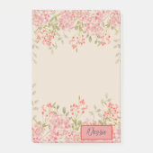 Moderne Wasserfarbe bunte Blumen & personalisieren Post-it Klebezettel (Vorderseite)