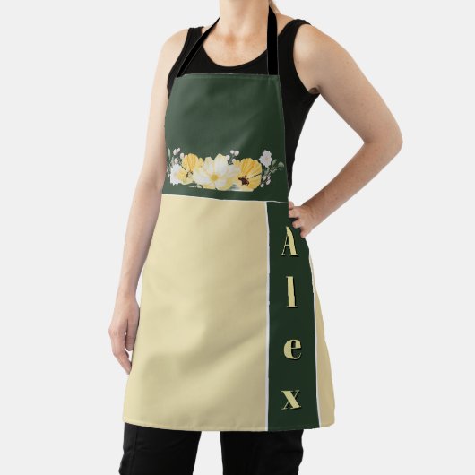 Moderne Wasserfarbe bunte Blumen & personalisieren Schürze (InSitu)