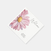 Moderne Wasserfarbe Daisy Babydusche Serviette (Ecke)