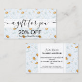 Moderne Wasserfarbe Daisy Floral Rabattkarte (Vorne/Hinten)