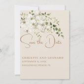 Moderne Wasserfarbe Elegante Orchid Save the Date (Vorderseite)