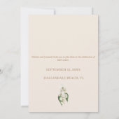 Moderne Wasserfarbe Elegante Orchid Save the Date (Rückseite)