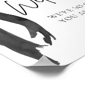 Moderne Wasserfarbe Eleganter Schwarzer Bogen Begr Poster (Ecke)