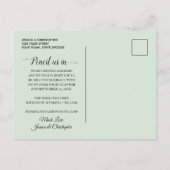 Moderne Wasserfarbe Eukalyptus Blätter Grün Ankündigungspostkarte (Rückseite)