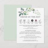 Moderne Wasserfarbe Eukalyptus Blätter Grün Begleitkarte (Vorne/Hinten)