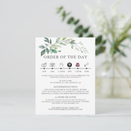 Moderne Wasserfarbe Eukalyptus Blätter Grün Begleitkarte