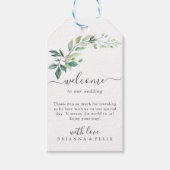 Moderne Wasserfarbe Eukalyptus Blätter Grün Geschenkanhänger (Vorderseite)