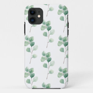 Moderne Wasserfarbe Eukalyptus Grün Muster Case-Mate iPhone Hülle