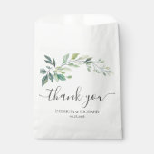 Moderne Wasserfarbe Eukalyptusblätter Grün Geschenktütchen (Vorderseite)